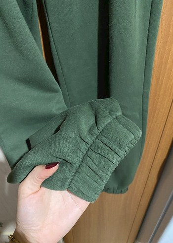 Kadın Haki Rahat Kesim Eşofman Altı - Görsel 5