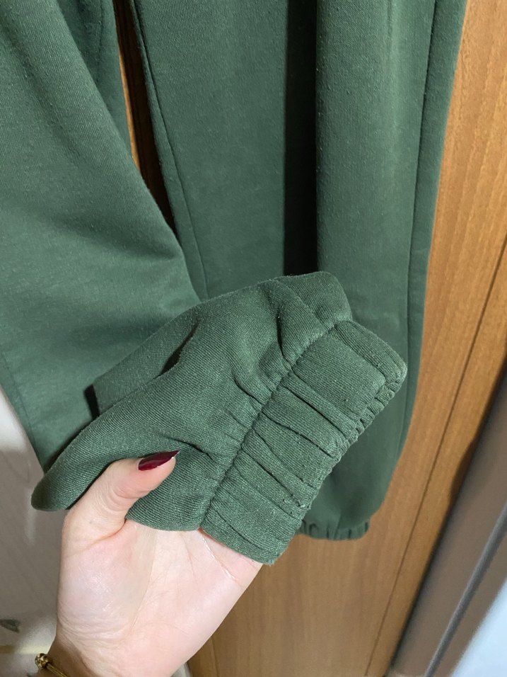 Kadın Haki Rahat Kesim Eşofman Altı - Görsel 5