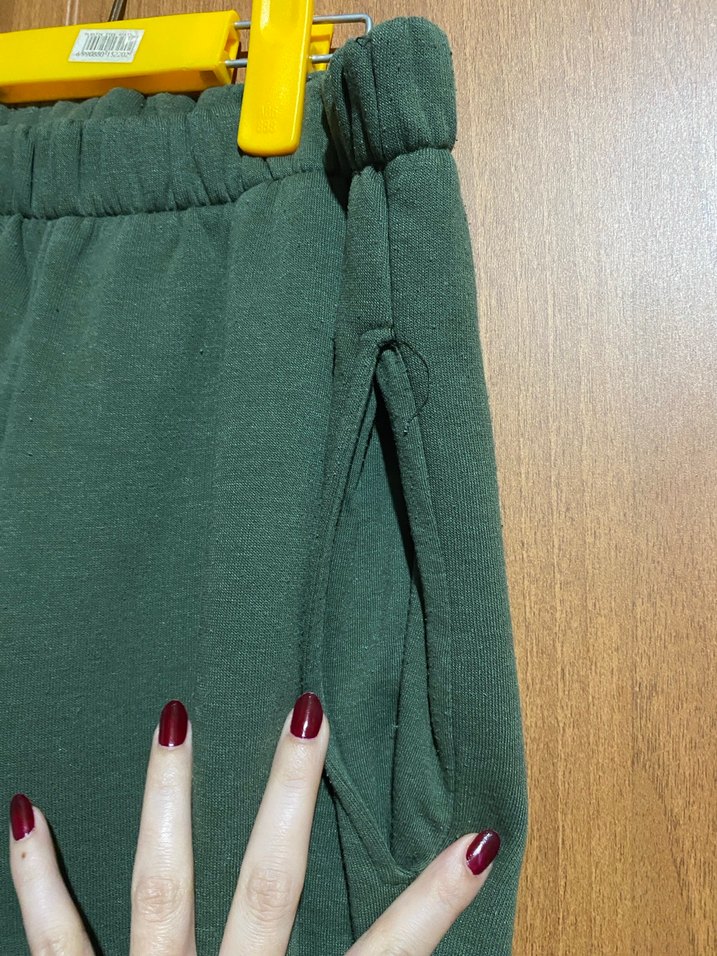 Kadın Haki Rahat Kesim Eşofman Altı - Görsel 2