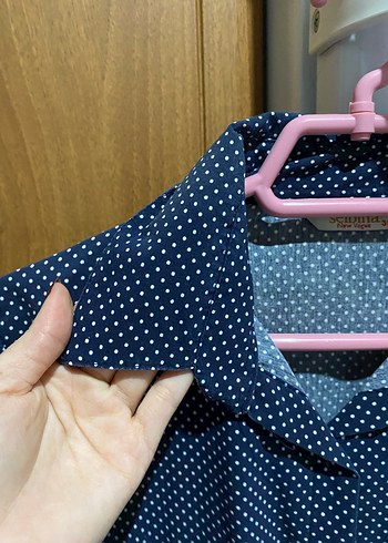 Lacivert Düğmeli Kadın Gömlek - Görsel 4