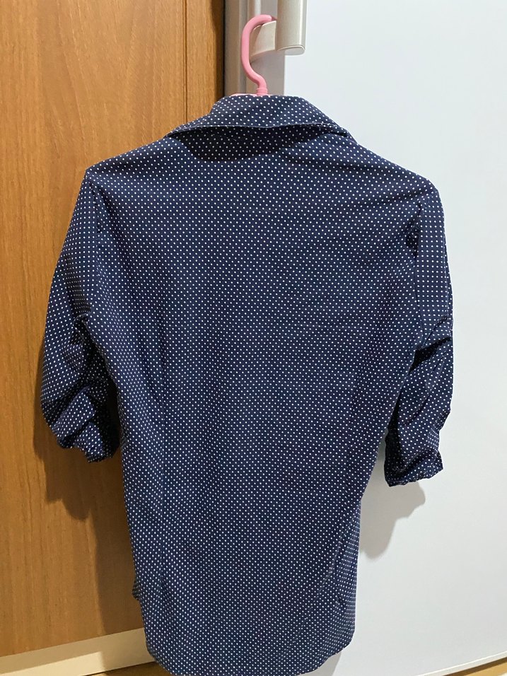 Lacivert Düğmeli Kadın Gömlek - Görsel 5