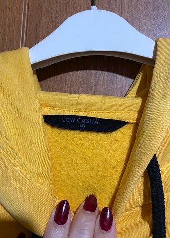 Sarı Kapüşonlu Erkek Sweatshirt - Görsel 3