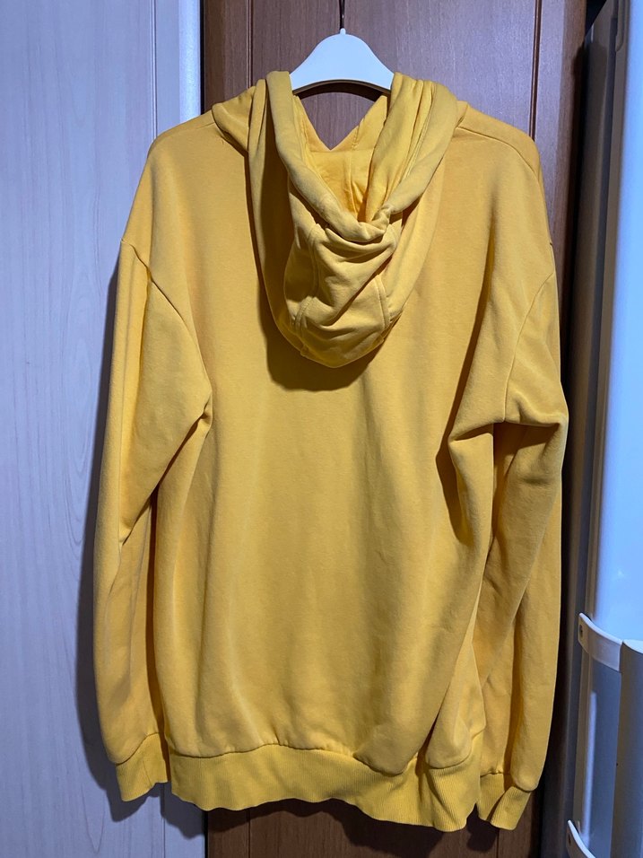 Sarı Kapüşonlu Erkek Sweatshirt - Görsel 4