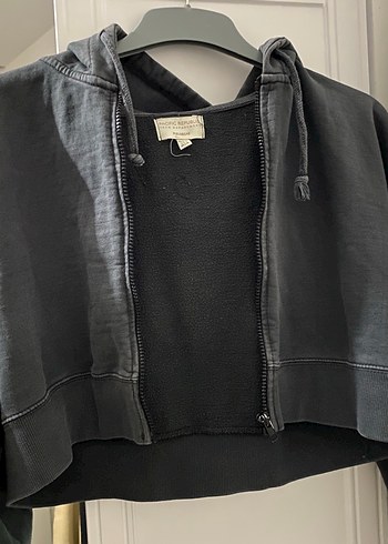 Gri Fermuarlı Kadın Sweatshirt