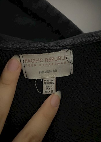 Pull and Bear Gri Fermuarlı Kadın Sweatshirt