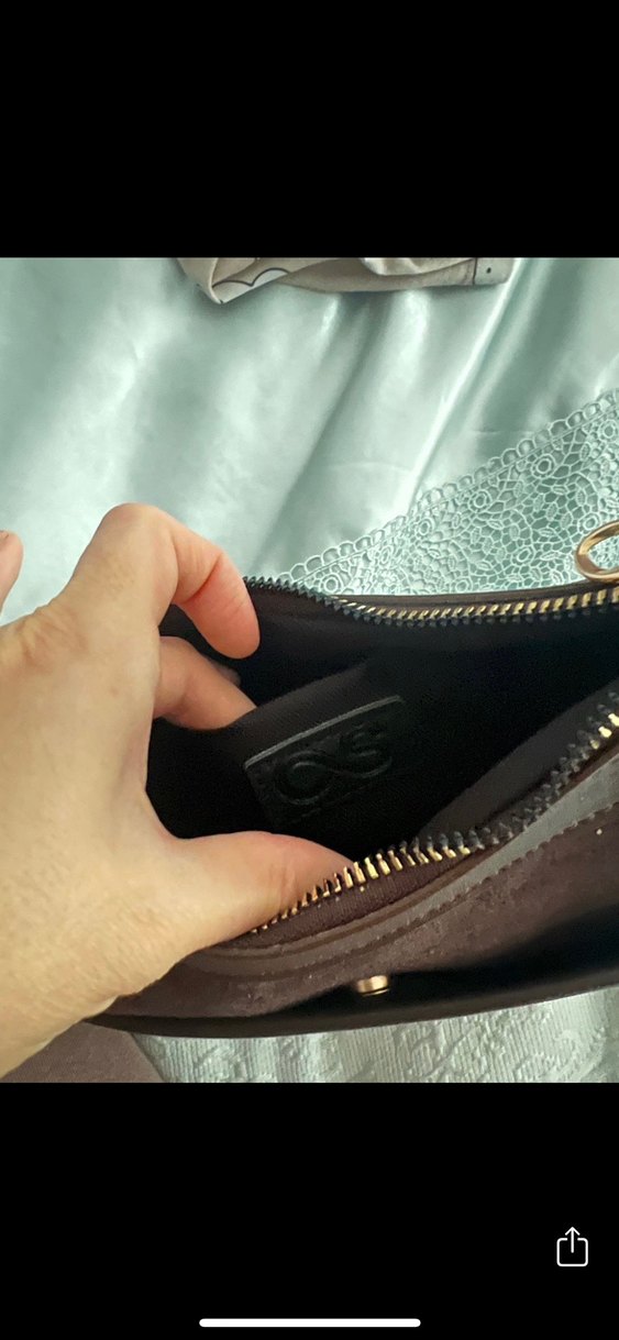 Kahverengi Süet Tokalı Kadın Çanta - Görsel 5