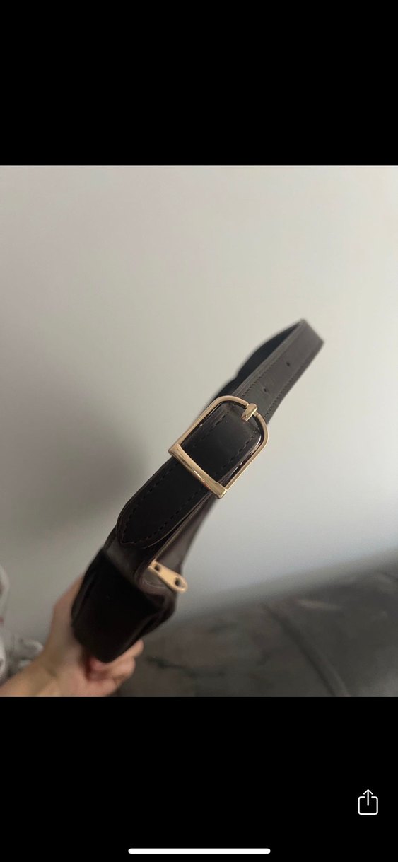 Kahverengi Süet Tokalı Kadın Çanta - Görsel 4