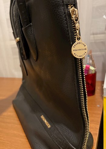 Siyah Deri Tokalı Kadın Ofis Çantası - Görsel 4