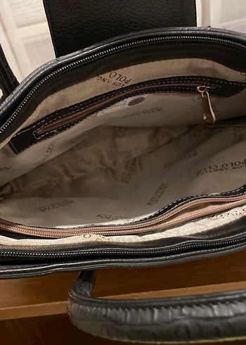 Siyah Deri Tokalı Kadın Ofis Çantası - Görsel 5