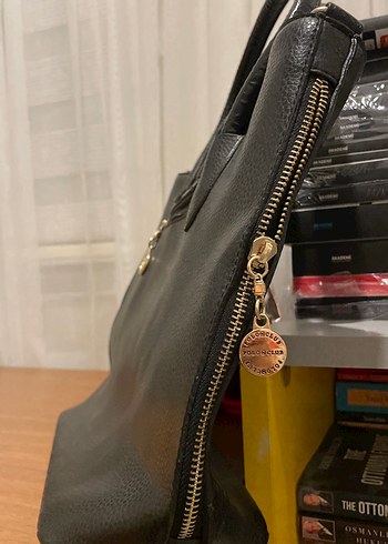 Siyah Deri Tokalı Kadın Ofis Çantası - Görsel 3