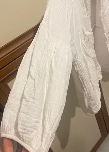 Beyaz müslin gömlek - Görsel 3