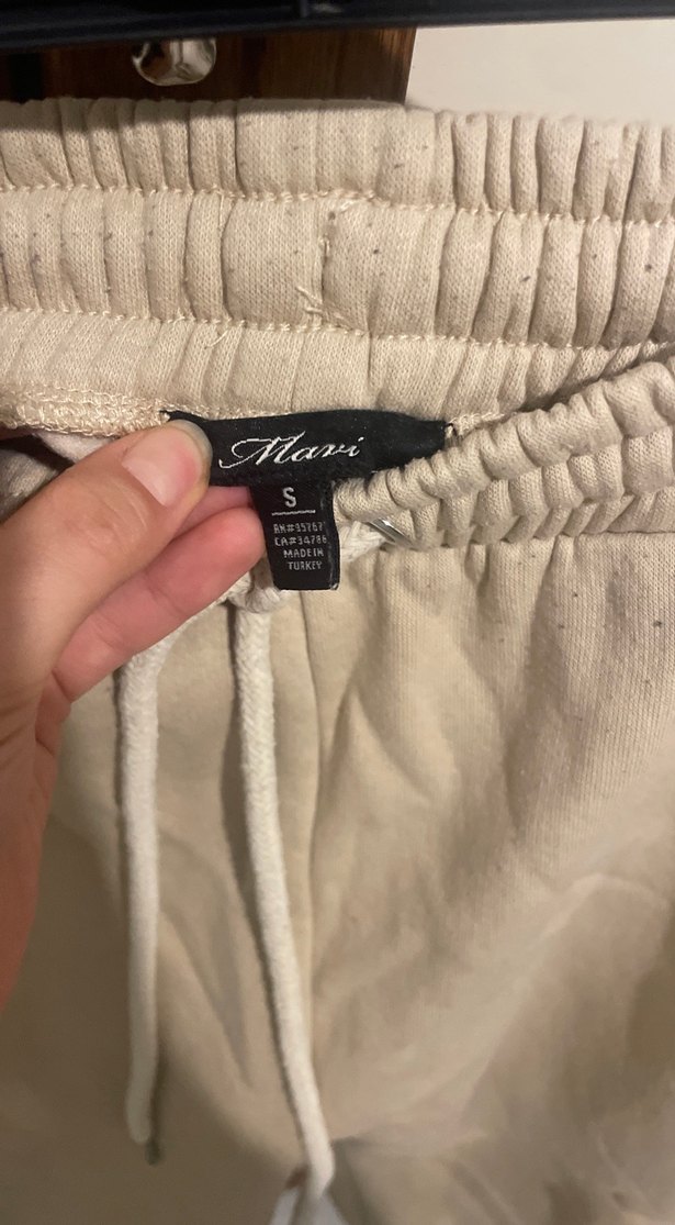 Bej Kadın Keten Salaş Eşofman Altı - Görsel 3