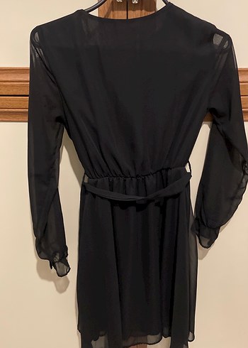 Siyah Midi Uzun Kollu Kadın Elbise - Görsel 2