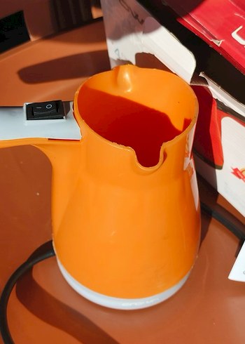 Renkli Turuncu Elektrikli Kahve Makinası - Görsel 2