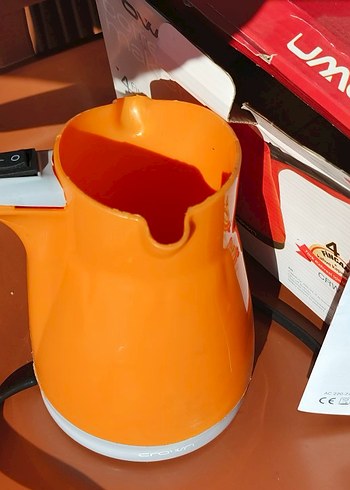 Renkli Turuncu Elektrikli Kahve Makinası - Görsel 3