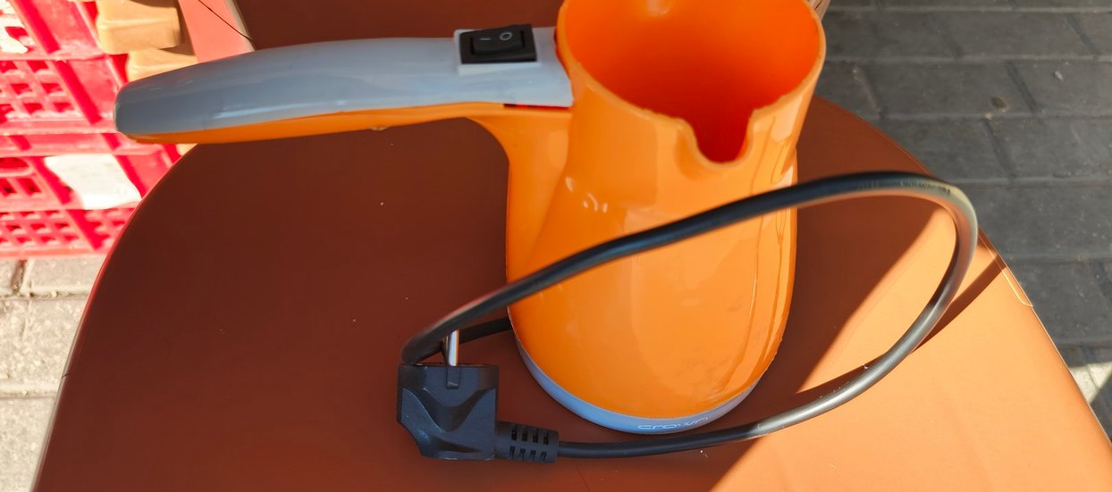 Renkli Turuncu Elektrikli Kahve Makinası - Görsel 5