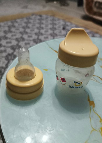 Sarı Bebek Biberonu Pastel Tonlarda - Görsel 4