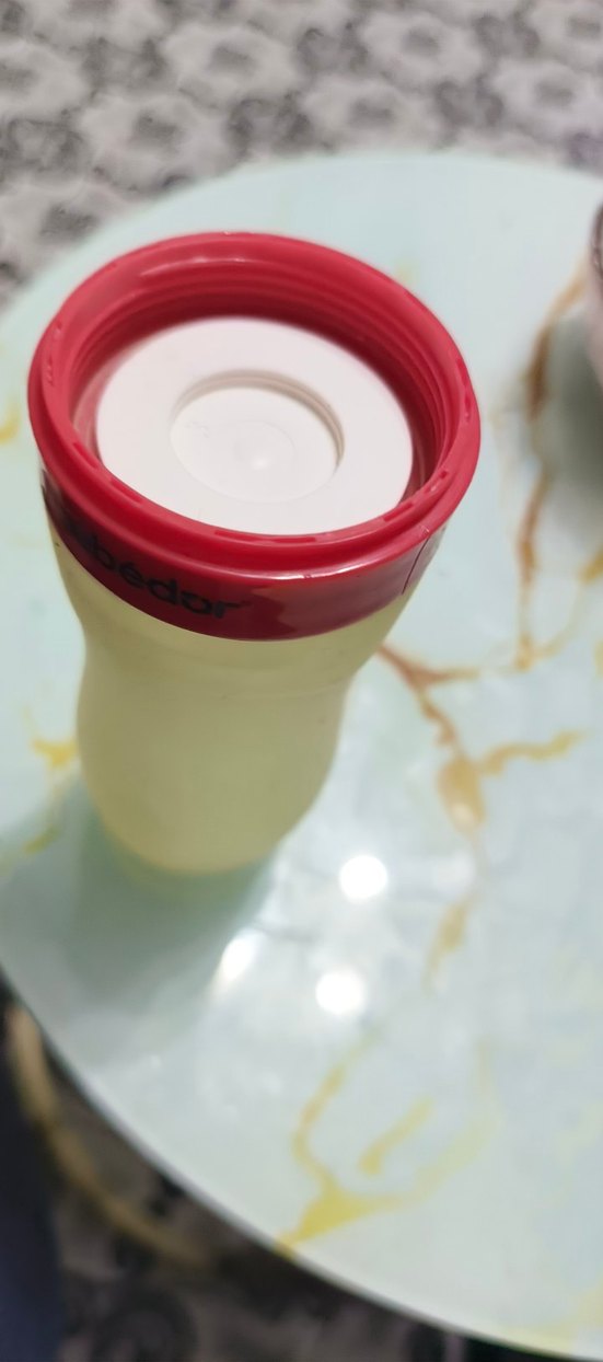 Bebedor Kaşıklı Kırmızı silikonlu  Bebek Biberonu - Görsel 3