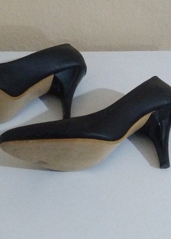 Klasik Siyah Tokalı Stiletto - Görsel 5
