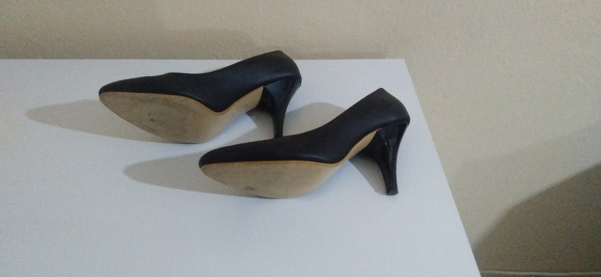 Klasik Siyah Tokalı Stiletto - Görsel 5