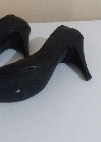 Klasik Siyah Yılan Desenli Stiletto Topuklu Ayakkabı - Görsel 5