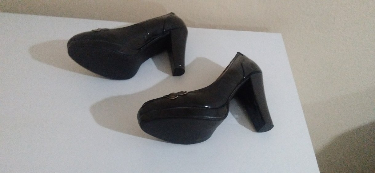 Klasik Siyah Tokalı Stiletto Topuklu Kadın Ayakkabı - Görsel 3