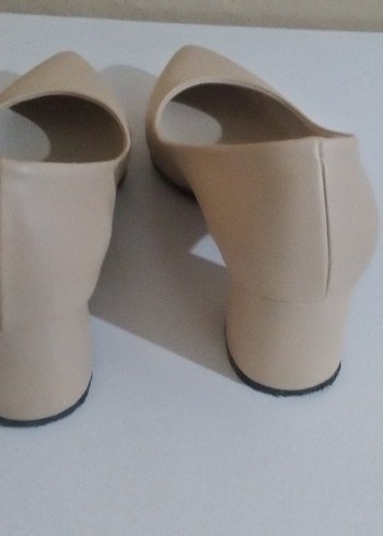 ten rengi Minimalist Stiletto Topuklu Kadın Ayakkabı - Görsel 3