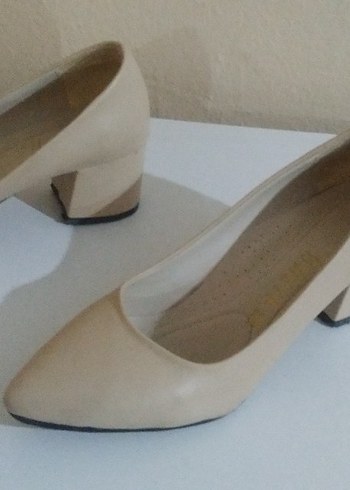 ten rengi Minimalist Stiletto Topuklu Kadın Ayakkabı - Görsel 2