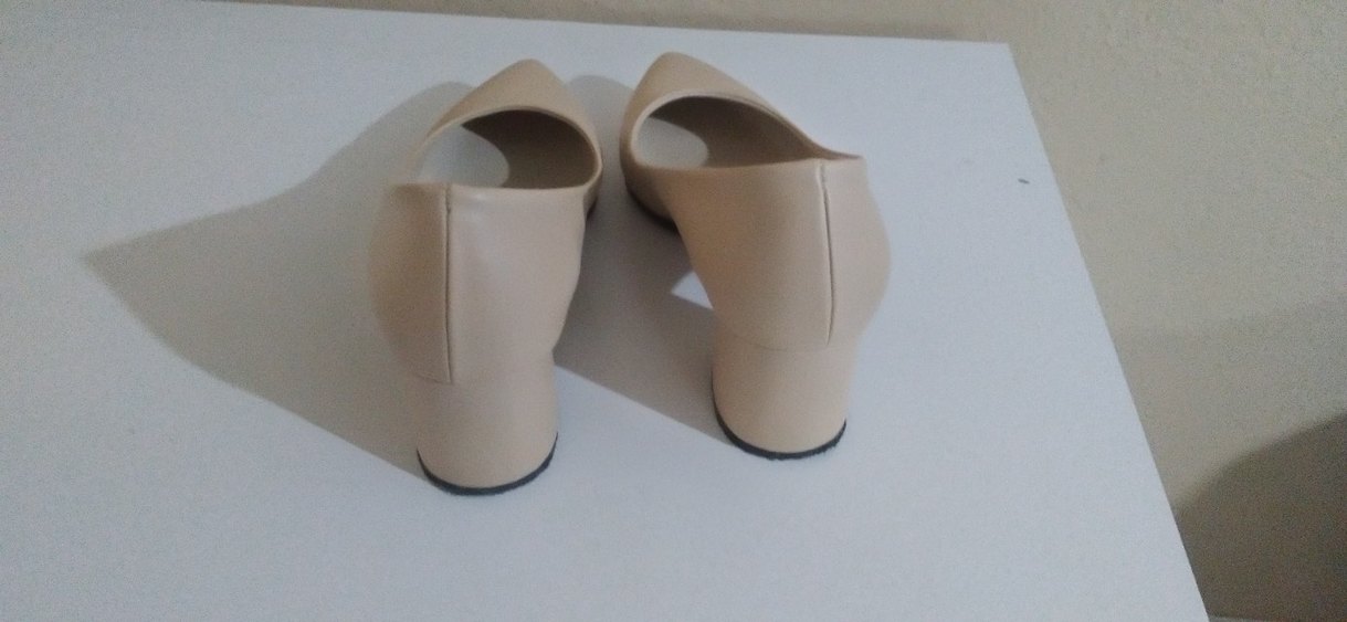 ten rengi Minimalist Stiletto Topuklu Kadın Ayakkabı - Görsel 3