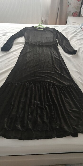 Diğer Siyah tesettür kadife elbise