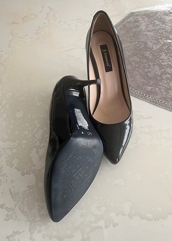 Siyah Rugan Stiletto Kadın Stiletto - Görsel 10