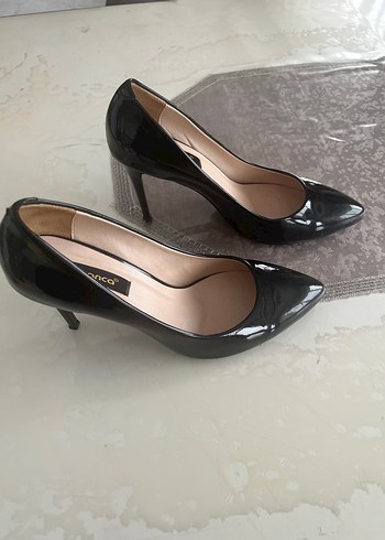 Siyah Rugan Stiletto Kadın Stiletto - Görsel 4