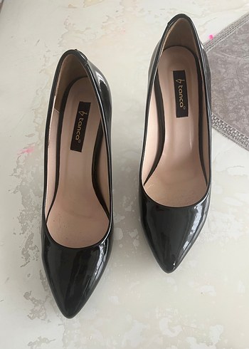 Siyah Rugan Stiletto Kadın Stiletto - Görsel 9