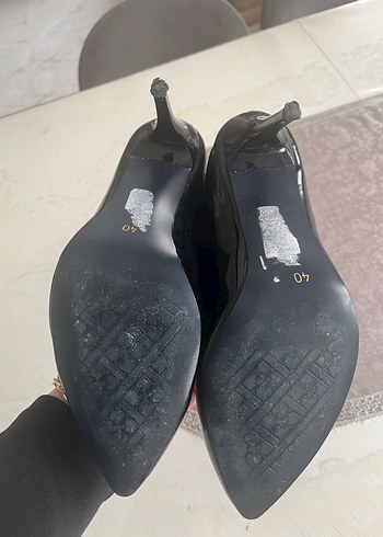 Siyah Rugan Stiletto Kadın Stiletto - Görsel 6