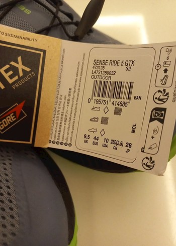 Salomon Gri Spor Ayakkabı Velcro Detaylı - Görsel 2