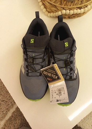 Salomon Gri Spor Ayakkabı Velcro Detaylı - Görsel 3