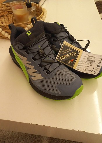 Salomon Gri Spor Ayakkabı Velcro Detaylı - Görsel 4