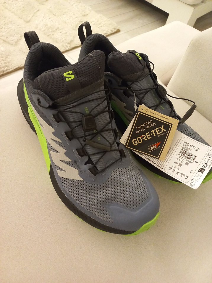 Salomon Gri Spor Ayakkabı Velcro Detaylı - Görsel 5