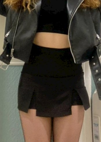 Siyah Kadın kargo şort  Etek - Görsel 3