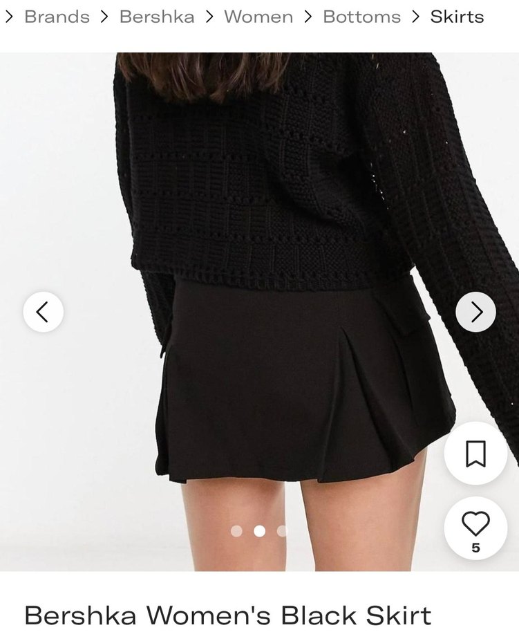 Siyah Kadın kargo şort  Etek - Görsel 2