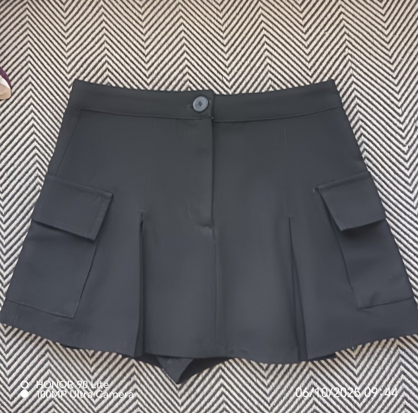 Siyah Kadın kargo şort  Etek - Görsel 4