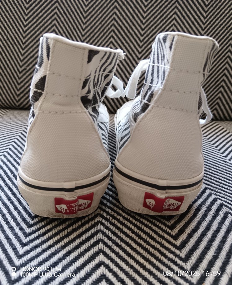 Van's Zebra Desenli  bilekli ayakkabı. - Görsel 2