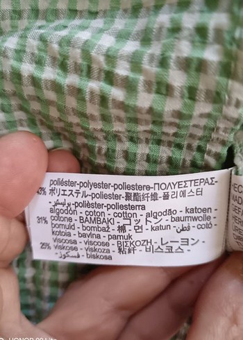 Zara kare desenli bluz - Görsel 7