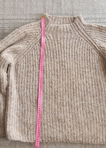 Bershka Bej Örgü Kadın Kazak - Görsel 3