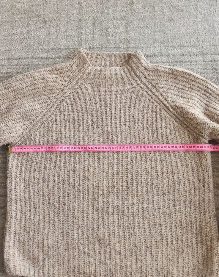 Bershka Bej Örgü Kadın Kazak - Görsel 5