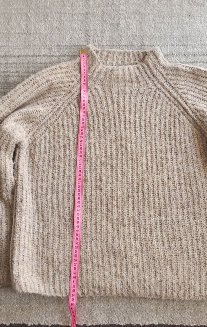 Bershka Bej Örgü Kadın Kazak - Görsel 3