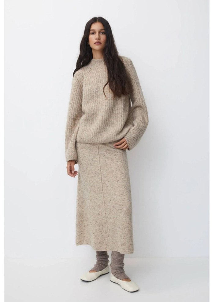 Bershka Bej Örgü Kadın Kazak - Görsel 2