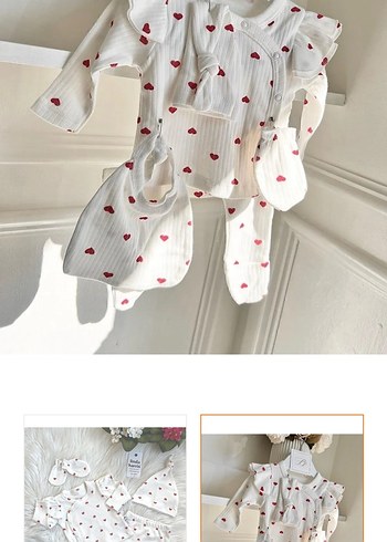 Beyaz kalpli Bebek Kız Hastane Takımı - Görsel 2