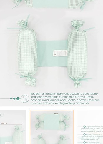 Mordesign Yuvarlanma Önleyici Yastık yeşil - Görsel 4