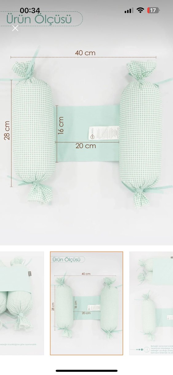 Mordesign Yuvarlanma Önleyici Yastık yeşil - Görsel 3